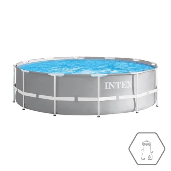 Каркасный бассейн INTEX Prism Frame 26702, 305×76 см, с фильтр-насосом